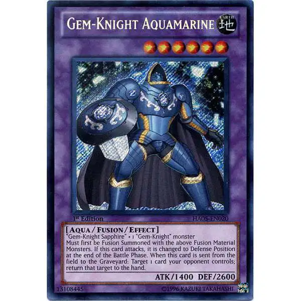 YuGiOh YuGiOh 5D's Hidden Arsenal 5: Steelswarm Invasion Secret Rare Gem-Knight Aquamarine HA05-EN020