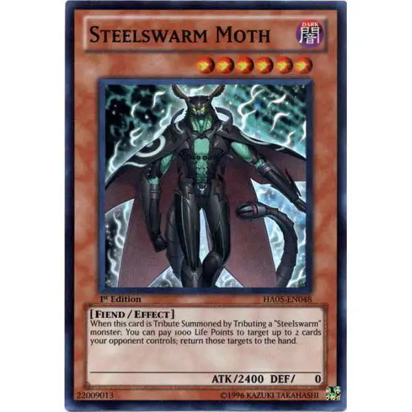 YuGiOh YuGiOh 5D's Hidden Arsenal 5: Steelswarm Invasion Super Rare Steelswarm Moth HA05-EN048