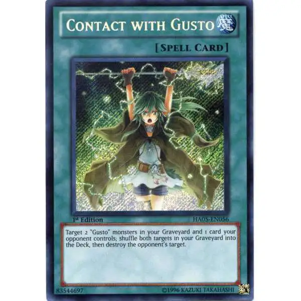 YuGiOh YuGiOh 5D's Hidden Arsenal 5: Steelswarm Invasion Secret Rare Contact with Gusto HA05-EN056