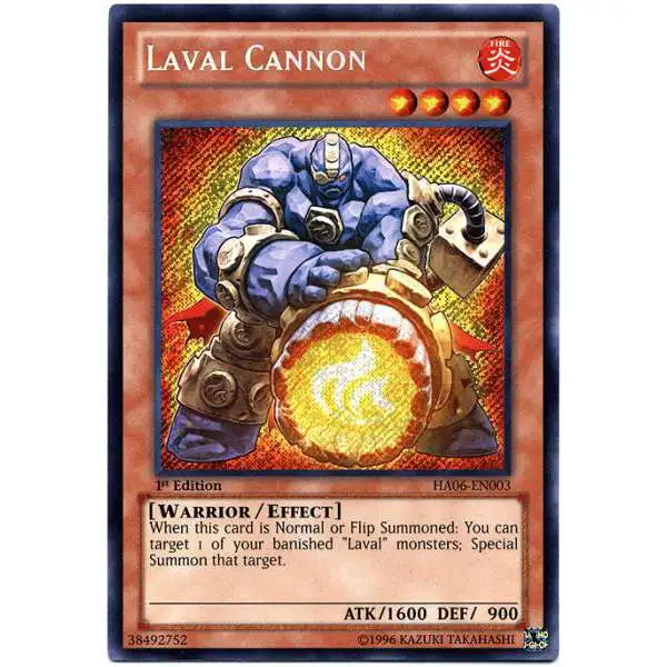 YuGiOh Trading Card Game Hidden Arsenal 6: Omega XYZ Secret Rare Laval Cannon HA06-EN003
