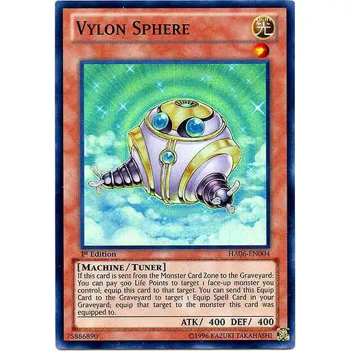 YuGiOh Trading Card Game Hidden Arsenal 6: Omega XYZ Super Rare Vylon Sphere HA06-EN004