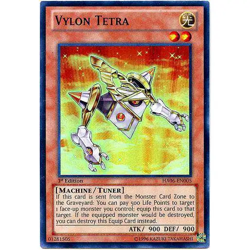 YuGiOh Trading Card Game Hidden Arsenal 6: Omega XYZ Super Rare Vylon Tetra HA06-EN005