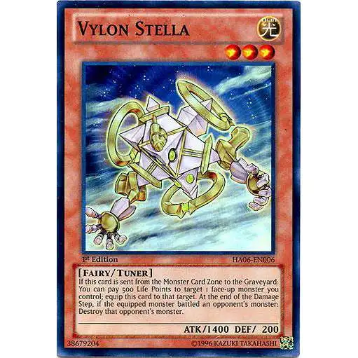 YuGiOh Trading Card Game Hidden Arsenal 6: Omega XYZ Super Rare Vylon Stella HA06-EN006