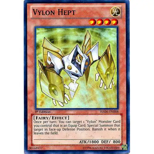 YuGiOh Trading Card Game Hidden Arsenal 6: Omega XYZ Super Rare Vylon Hept HA06-EN008