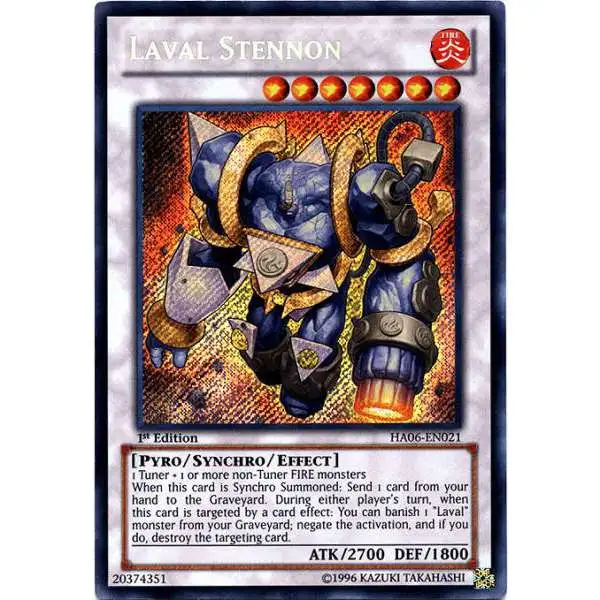 YuGiOh Trading Card Game Hidden Arsenal 6: Omega XYZ Secret Rare Laval Stennon HA06-EN021
