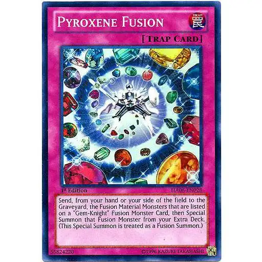 YuGiOh Trading Card Game Hidden Arsenal 6: Omega XYZ Super Rare Pyroxene Fusion HA06-EN028