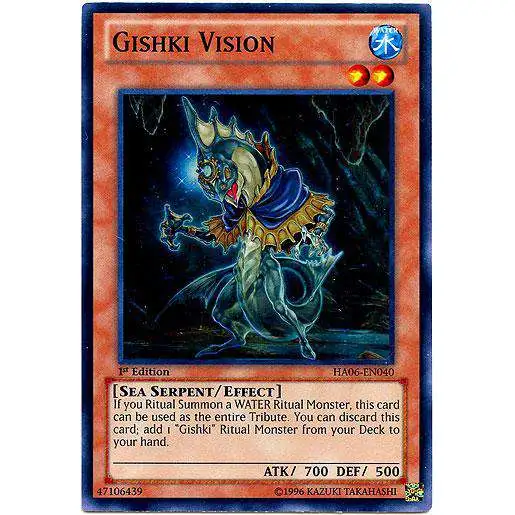 YuGiOh Trading Card Game Hidden Arsenal 6: Omega XYZ Super Rare Gishki Vision HA06-EN040