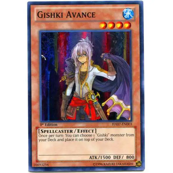 YuGiOh Trading Card Game Hidden Arsenal 7: Knight of Stars Super Rare Gishki Avance HA07-EN003