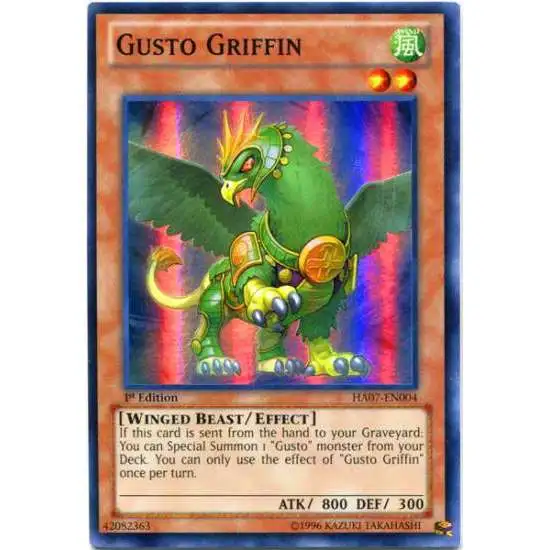 YuGiOh Trading Card Game Hidden Arsenal 7: Knight of Stars Super Rare Gusto Griffin HA07-EN004