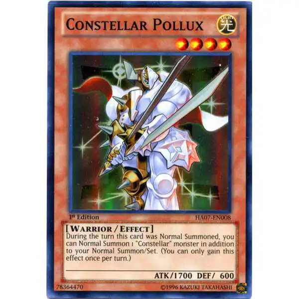 YuGiOh Trading Card Game Hidden Arsenal 7: Knight of Stars Super Rare Constellar Pollux HA07-EN008