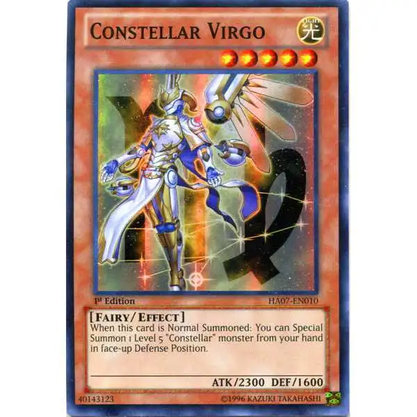 YuGiOh Trading Card Game Hidden Arsenal 7: Knight of Stars Super Rare Constellar Virgo HA07-EN010