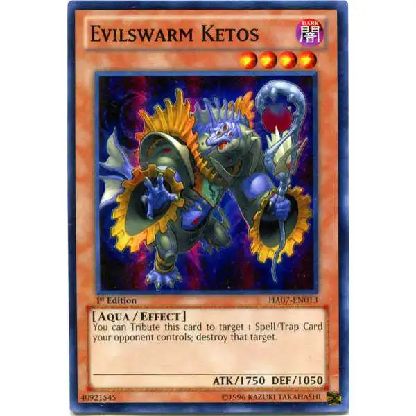 YuGiOh Trading Card Game Hidden Arsenal 7: Knight of Stars Super Rare Evilswarm Ketos HA07-EN013