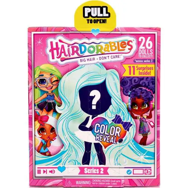 New SEALED 2019 Hairdorables Series 3 Crimp Color Reveal Collectible Doll 