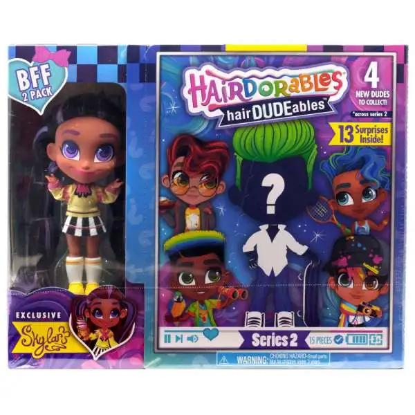 Hairdorables Series 2 Doll Skylar Bonus Bestie 2-Pack