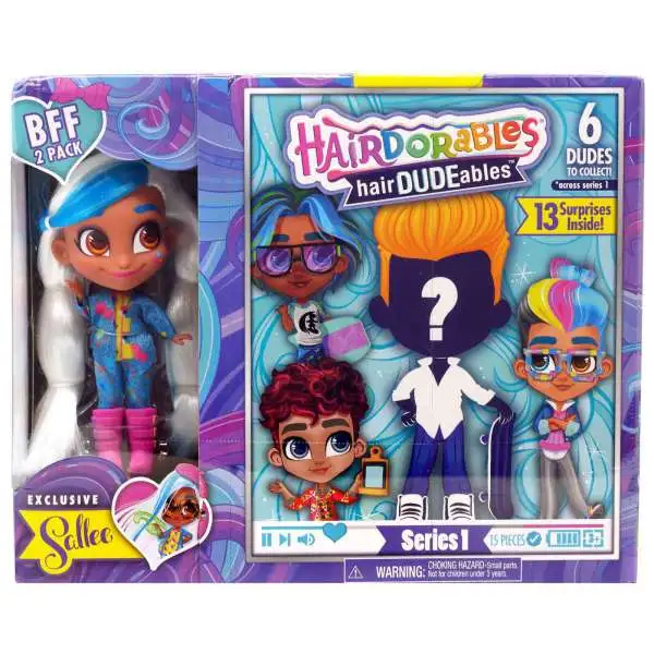 Hairdorables hairDUDEables Sallee BFF 2-Pack