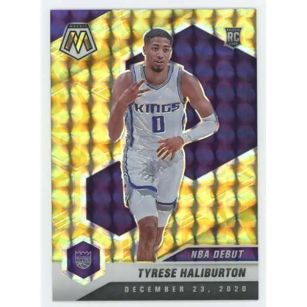 NBA 2020-21 Panini Mosaic Yellow NBA Debut Tyrese Haliburton #264 [Rookie]