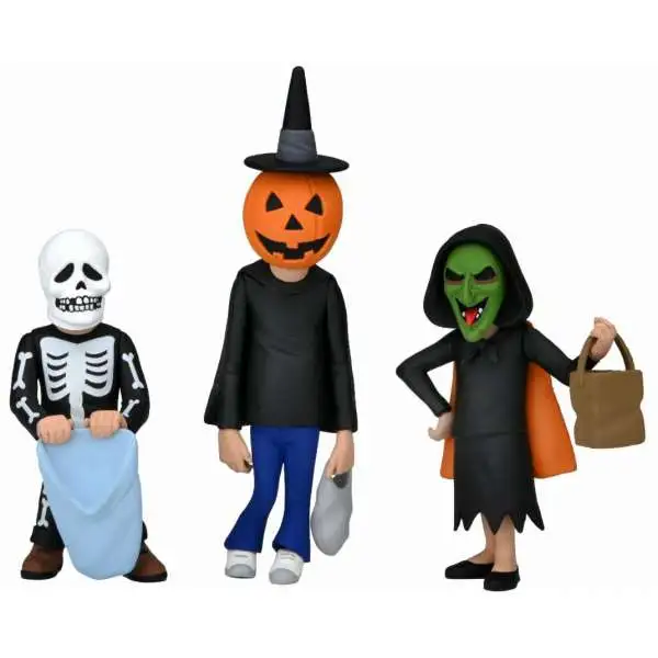 NECA Halloween 3: Season of the Witch Toony Terrors Trick or Treaters Action Figure 3-Pack [Witch, Skeleton & Jack-O-Lantern]