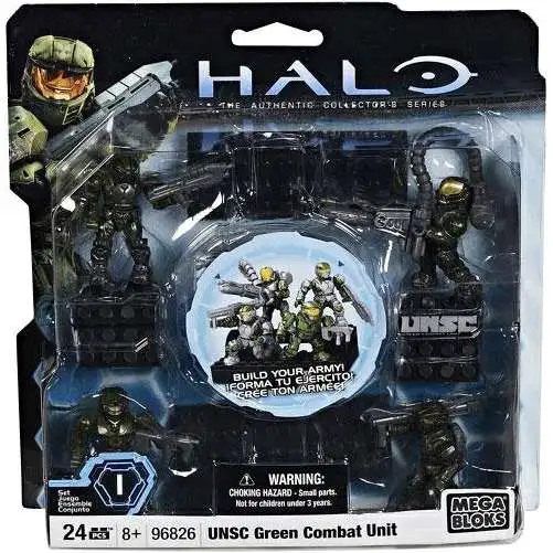 Mega Bloks Halo The Authentic Collector's Series UNSC Green Combat Unit Set #96826