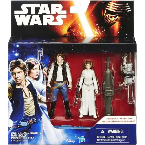 Star Wars A New Hope Han Solo Princess & Leia Organa Action Figure 2-Pack [Firing Hook]
