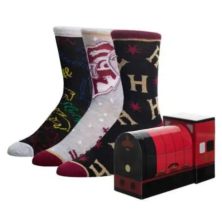 Harry Potter Hogwarts Express 3 Pair Crew Box Set