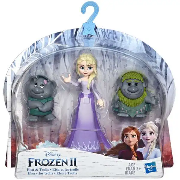 Disney Frozen 2 Elsa & Trolls Small Dolls 3-Pack