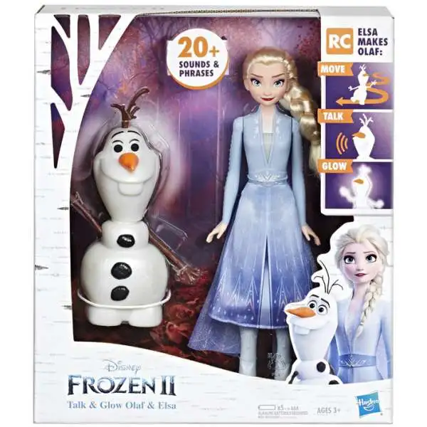 Disney Frozen 2 Talk & Glow Olaf & Elsa Dolls [RC Elsa Activates Talking, Dancing, & Glowing Olaf]