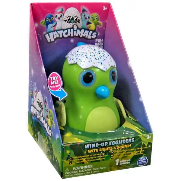 Hatchimals Green Draggle Egglider 4-Inch Wind-Up Figure [with Lights & Sounds]