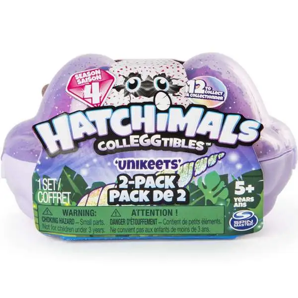 Hatchimals CollEGGtibles Season 4 Hatch Bright Unikeets Mystery 2-Pack [Egg Carton]