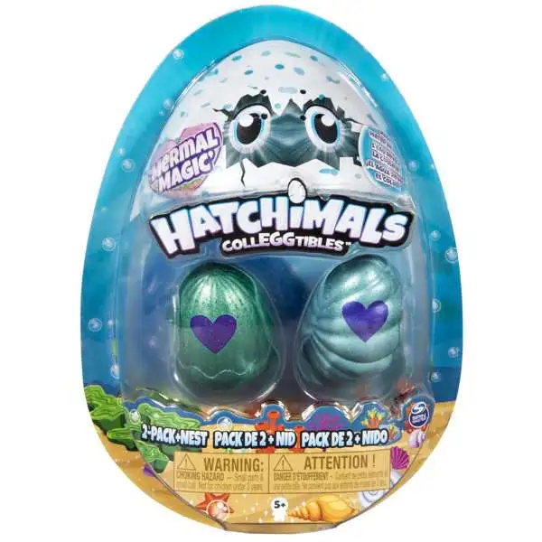Hatchimals CollEGGtibles Season 5 Mermal Magic Mystery 2-Pack + Nest