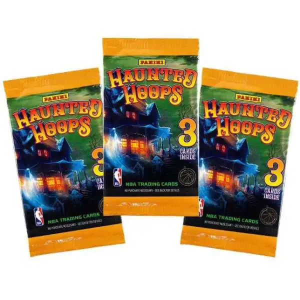NBA Panini 2023-24 Haunted Hoops Basketball LOT of 3 Trading Card Booster Packs [3 Cards Per Pack, Great For Halloween Trick or Treaters!]