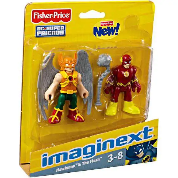 Fisher Price DC Super Friends Imaginext Hawkman & The Flash 3-Inch Mini Figures
