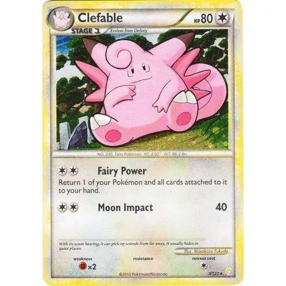 Pokemon HeartGold & Soulsilver HeartGold SoulSilver Rare Holo Clefable #3