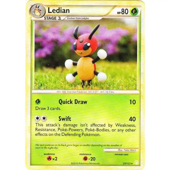 Pokemon HeartGold & Soulsilver HeartGold SoulSilver Rare Ledian #25