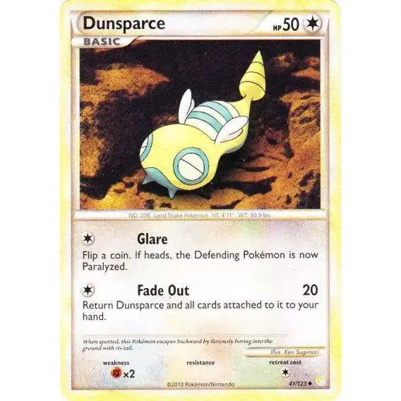 Pokemon HeartGold & Soulsilver HeartGold SoulSilver Uncommon Dunsparce #41