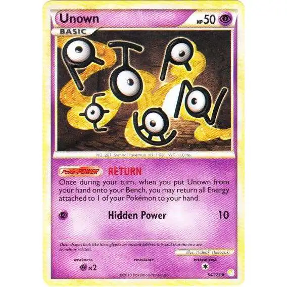 Pokemon HeartGold & Soulsilver HeartGold SoulSilver Uncommon Unown #54