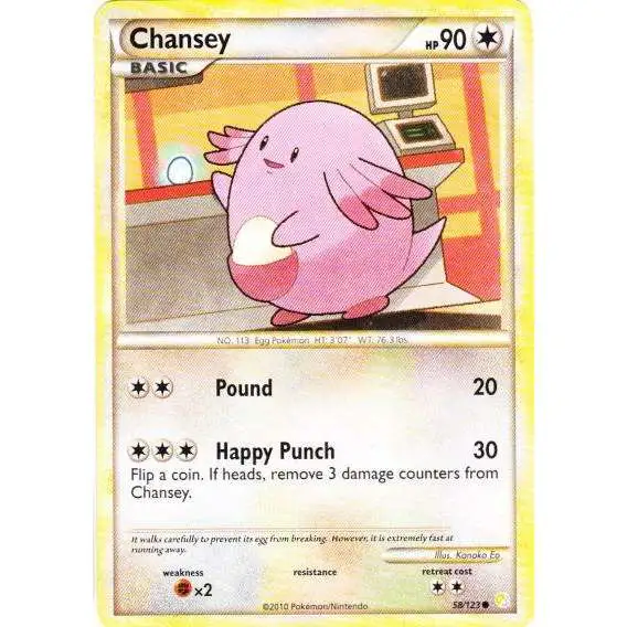 Pokemon HeartGold & Soulsilver HeartGold SoulSilver Common Chansey #58