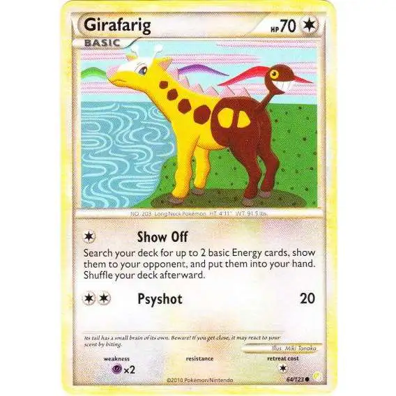 Pokemon HeartGold & Soulsilver HeartGold SoulSilver Common Girafarig #64