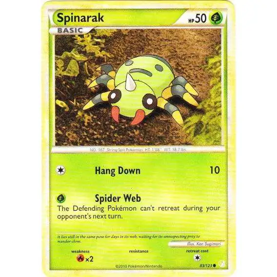 Pokemon HeartGold & Soulsilver HeartGold SoulSilver Common Spinarak #83