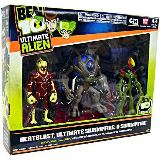 Ben 10 Ultimate Alien Heatblast, Swampfire & Ultimate Swampfire Action Figure 3-Pack [Damaged Package]