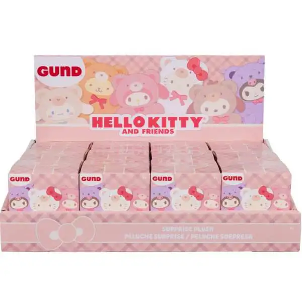 Sanrio Hello Kitty & Friends Plush Keychain Cafe Latte 3.5-Inch Mystery Box [12 Packs]