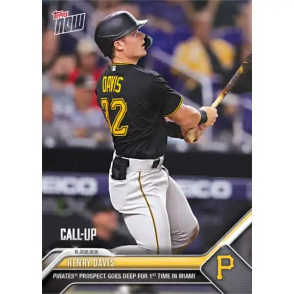 MLB Pittsburgh Pirates 2023 NOW Baseball Henry Davis Exclusive #481 [Rookie, Prospect Goes Deep For 1st Time]