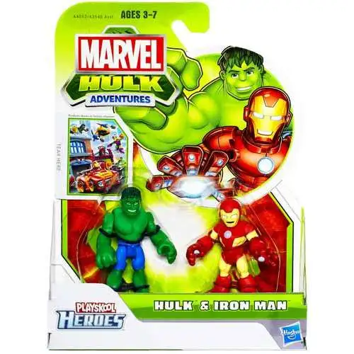 Marvel Playskool Heroes Hulk Adventures Hulk & Iron Man Exclusive Action Figure Set
