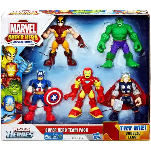 Marvel Playskool Heroes Super Hero Adventures Super Hero Team Pack Exclusive Figure Set