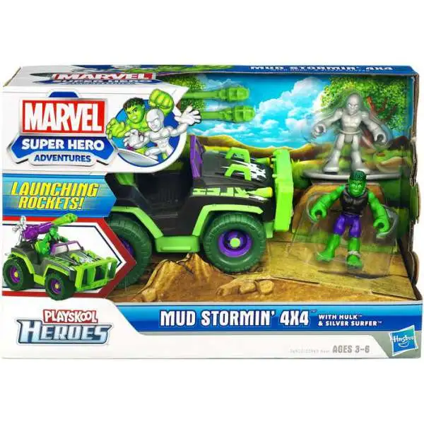 Marvel Playskool Heroes Super Hero Adventures Mud Stormin' 4x4 Mini Figure Set