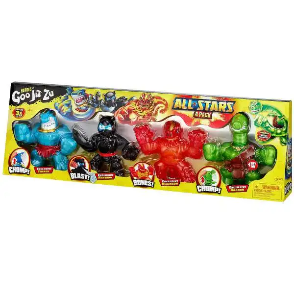 Heroes of Goo store Jit Zu All Star 4 Pack Ultra Rare Green Hydra