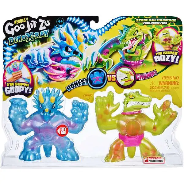 Heroes of Goo Jit Zu Dino X-Ray Series 4 Tritops vs. Shredz Action