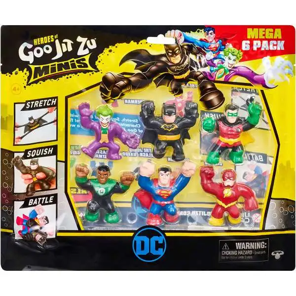 Heroes of Goo Jit Zu DC MINIS Flash, Batman, Superman, Joker, Green Lantern & Robin Figure 6-Pack