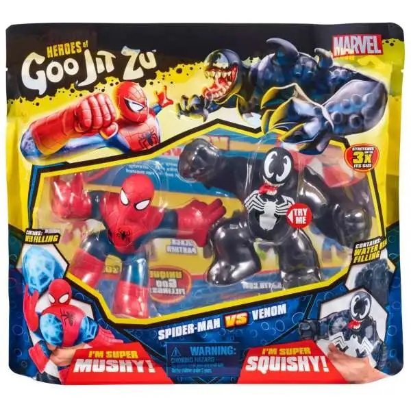 Heroes of Goo Jit Zu Marvel Versus Pack - 2 Exclusive Marvel Heroes 4.5  Tall Action Figures, Ultimate Spider-Man Versus Doctor Octopus