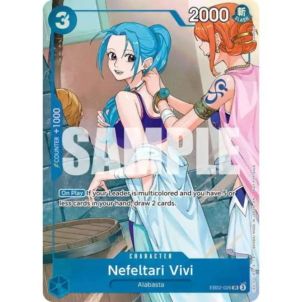 One Piece Trading Card Game Extra Booster: Heroines Edition Super Rare Nefeltari Vivi EB02-026