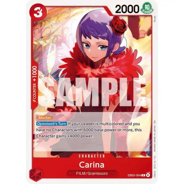 One Piece Trading Card Game Extra Booster: Heroines Edition Common Carina EB03-004